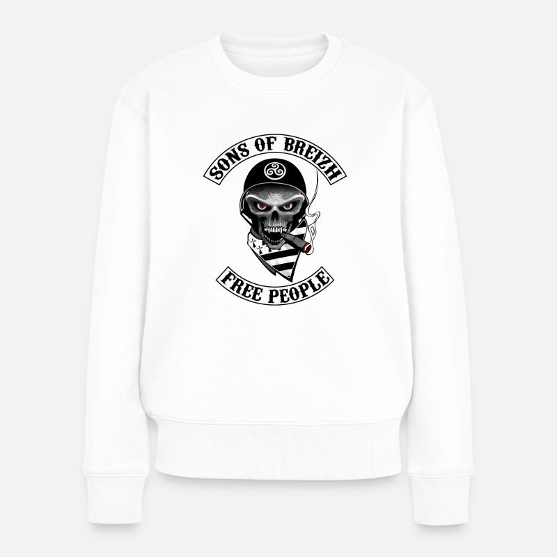 bretagne_15 - Pull Premium bio Femme - blanc