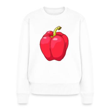 Red pepper - Women's Premium Organic Jumper - white - Front - Julia (174cm)