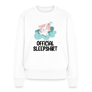 Image drôle Idée cadeau humour drôle - Pull Premium bio Femme - blanc - Devant - Julia (174cm)