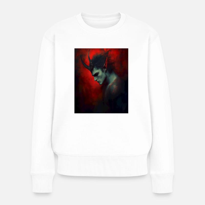 Devil - Women's Premium Organic Jumper - white