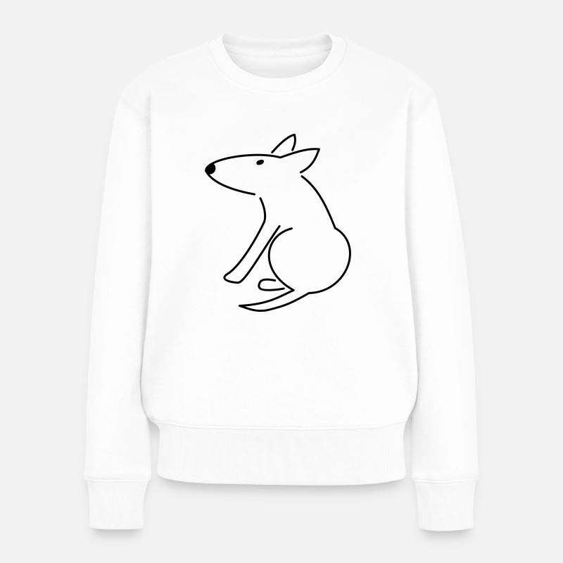 Bullterrier - Frauen Premium Bio Pullover - Weiß