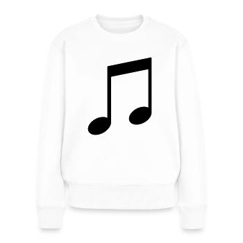 Note de musique - Pull Premium bio Femme - blanc - Devant - Julia (174cm)