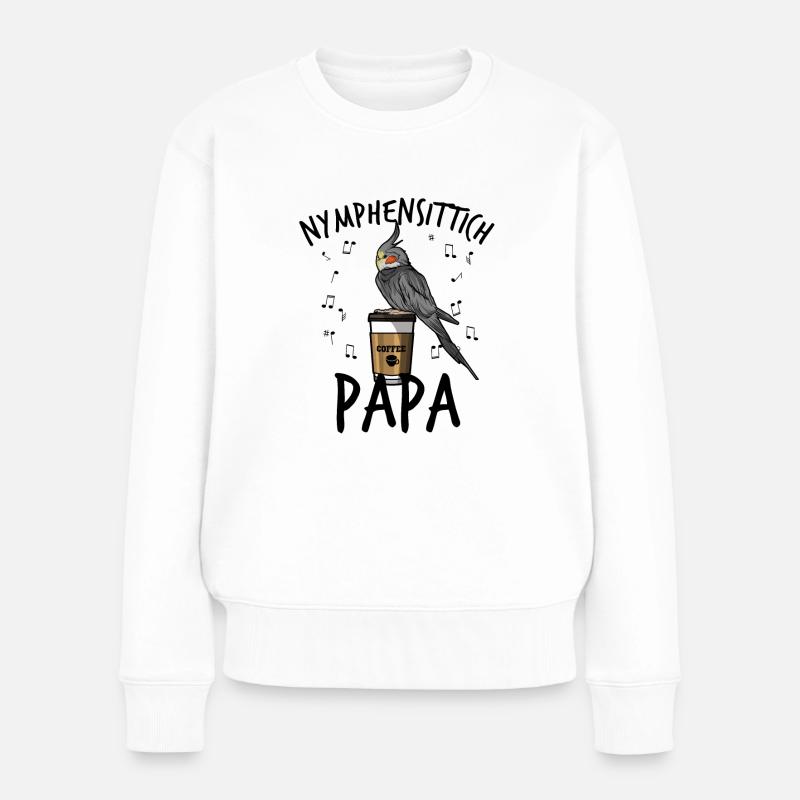 Nymphensittich - Frauen Premium Bio Pullover - Weiß