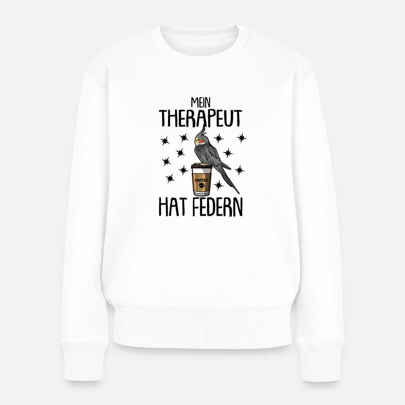Nymphensittich - Frauen Premium Bio Pullover - Weiß
