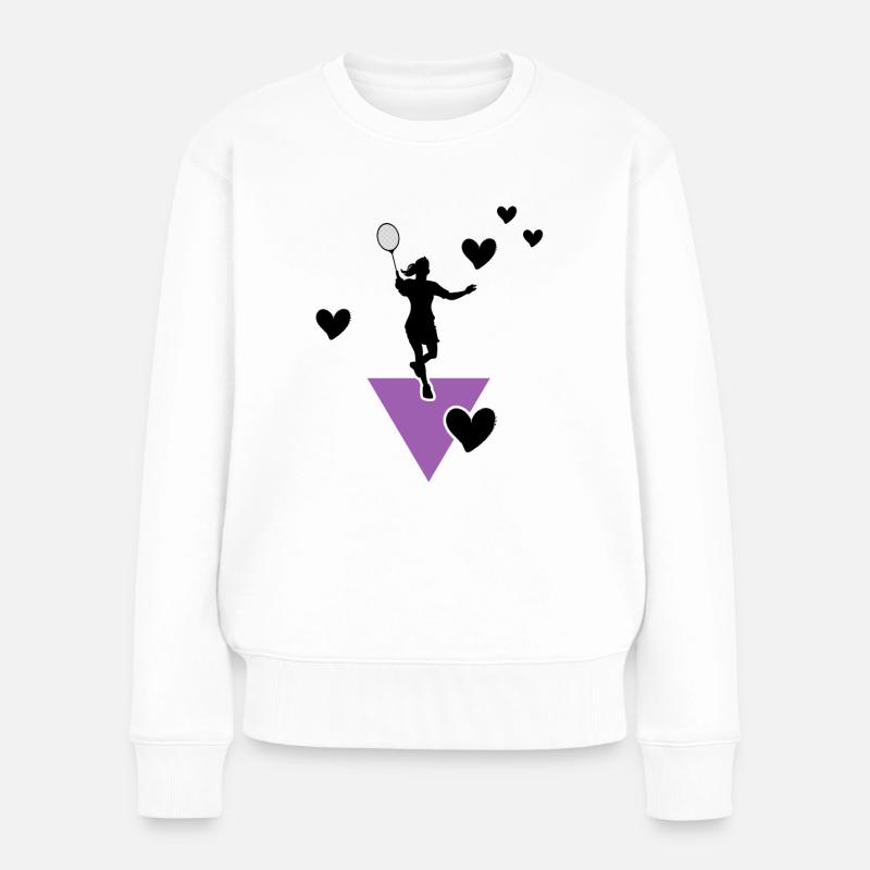 badminton badminton badminton crossminton badminton - Pull Premium bio Femme - blanc