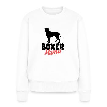 Deutscher Boxer - Frauen Premium Bio Pullover - Weiß - Vorne - Julia (174cm)