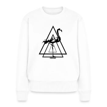 Flamingo. - Women's Premium Organic Jumper - white - Front - Julia (174cm)
