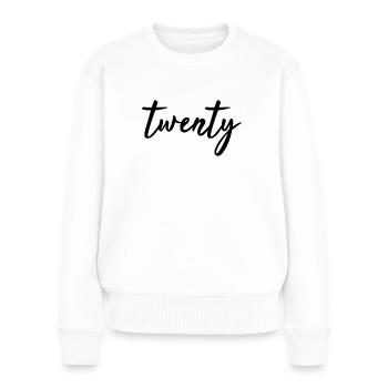 20th birthday 20 years vintage 2000 gift - Women's Premium Organic Jumper - white - Front - Julia (174cm)