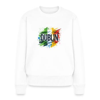 Dublin Lettering Ireland Irland - Women's Premium Organic Jumper - white - Front - Julia (174cm)