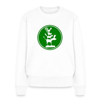 Bremer Stadtmusikanten - Bremen - Frauen Premium Bio Pullover - Weiß - Vorne - Julia (174cm)