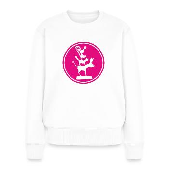 Bremer Stadtmusikanten - Bremen - Frauen Premium Bio Pullover - Weiß - Vorne - Julia (174cm)