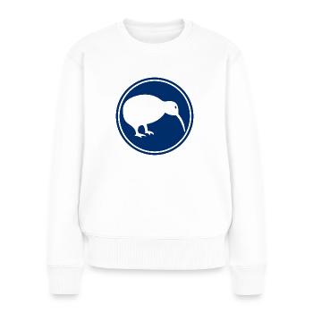 Kiwi - Neuseeland - New Zealand - Maori - Aotearoa - Frauen Premium Bio Pullover - Weiß - Vorne - Julia (174cm)