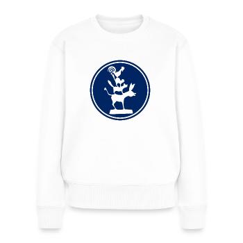Bremer Stadtmusikanten - Bremen - Frauen Premium Bio Pullover - Weiß - Vorne - Julia (174cm)