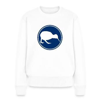 Kiwi - Neuseeland - New Zealand - Maori - Aotearoa - Frauen Premium Bio Pullover - Weiß - Vorne - Julia (174cm)