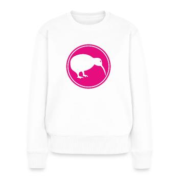 Kiwi - Neuseeland - New Zealand - Maori - Aotearoa - Frauen Premium Bio Pullover - Weiß - Vorne - Julia (174cm)