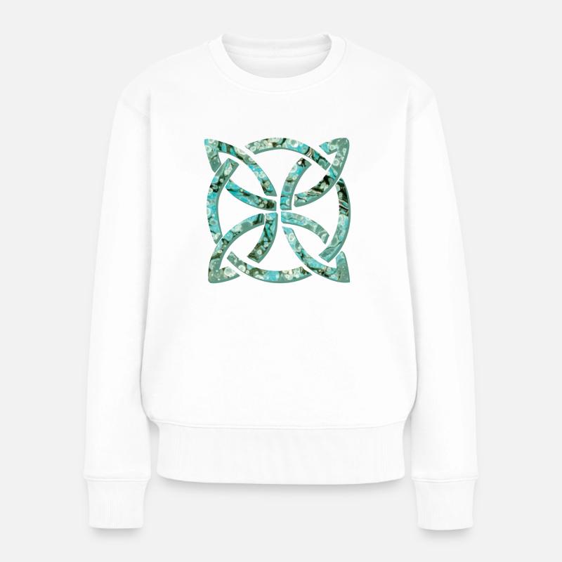 noeud celtique 10 e 247 - Pull Premium bio Femme - blanc