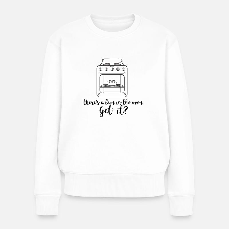 Ventre de bébé enceinte grossesse cadeau four bébé - Pull Premium bio Femme - blanc