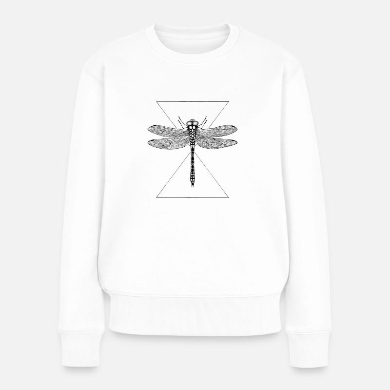 Dragonfly - Frauen Premium Bio Pullover - Weiß