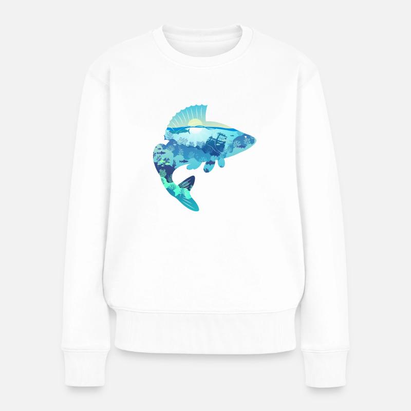 Basse perche - Pull Premium bio Femme - blanc