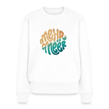 plus de mer - Pull Premium bio Femme - blanc - Devant - Julia (174cm)