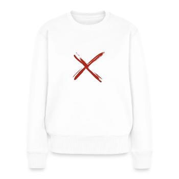 Falsch - Frauen Premium Bio Pullover - Weiß - Vorne - Julia (174cm)