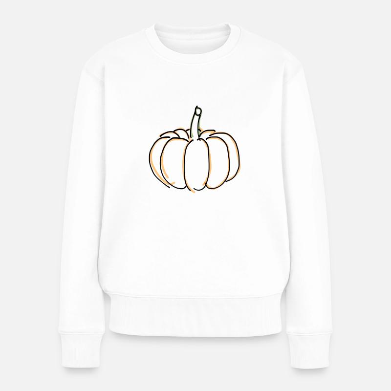 Kuerbis - Frauen Premium Bio Pullover - Weiß