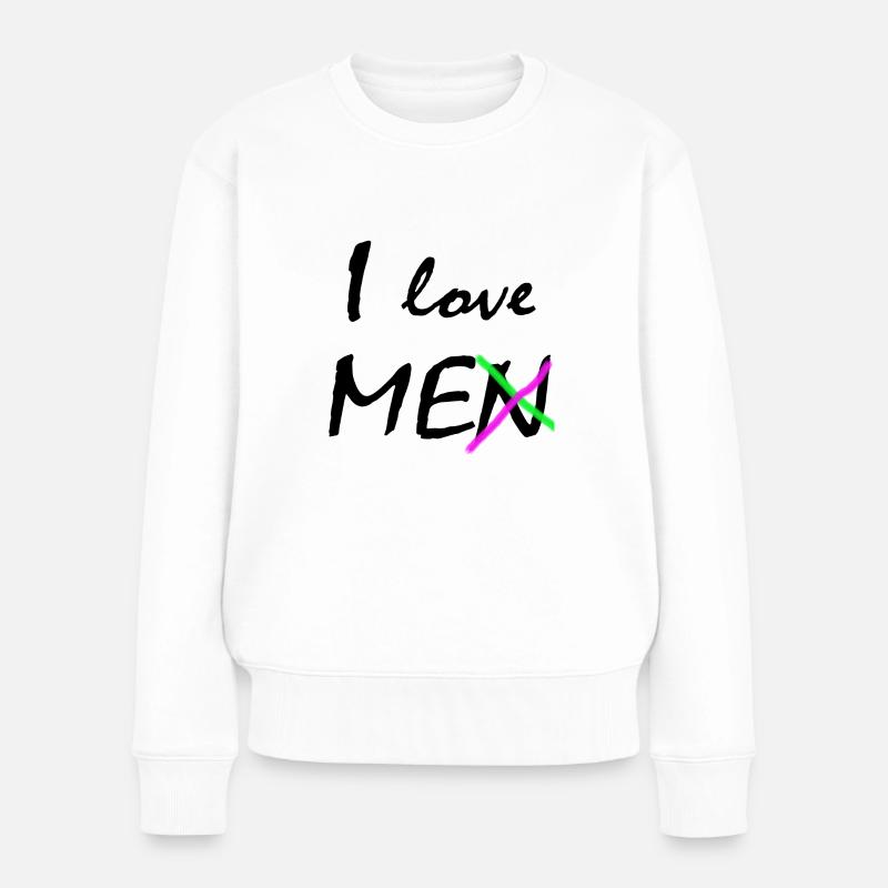 Ich liebe mich - Frauen Premium Bio Pullover - Weiß