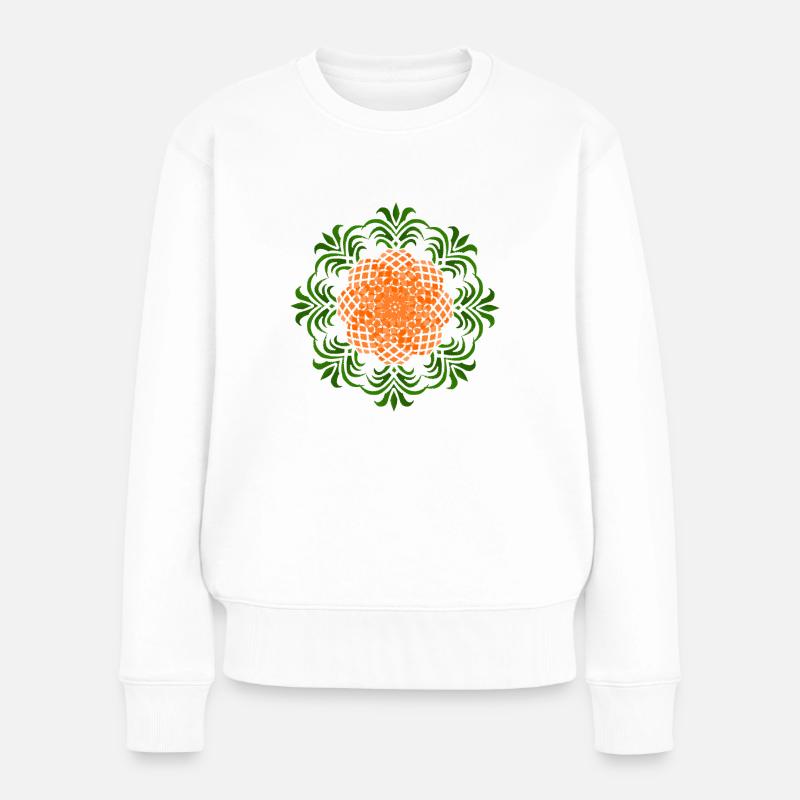 Pineapple Circle - Women's Premium Organic Jumper - white