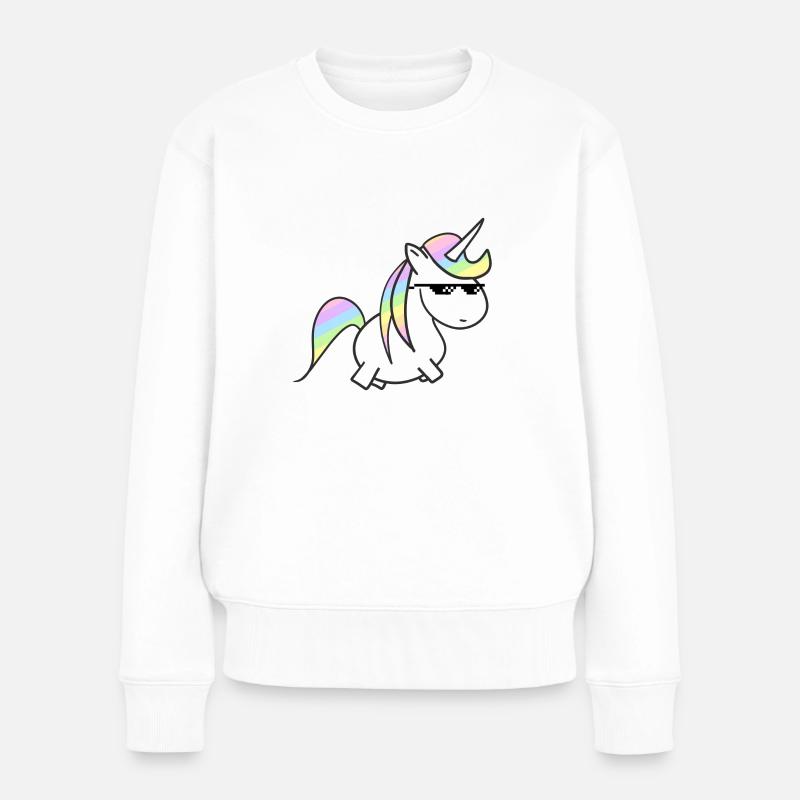 licorne - Pull Premium bio Femme - blanc