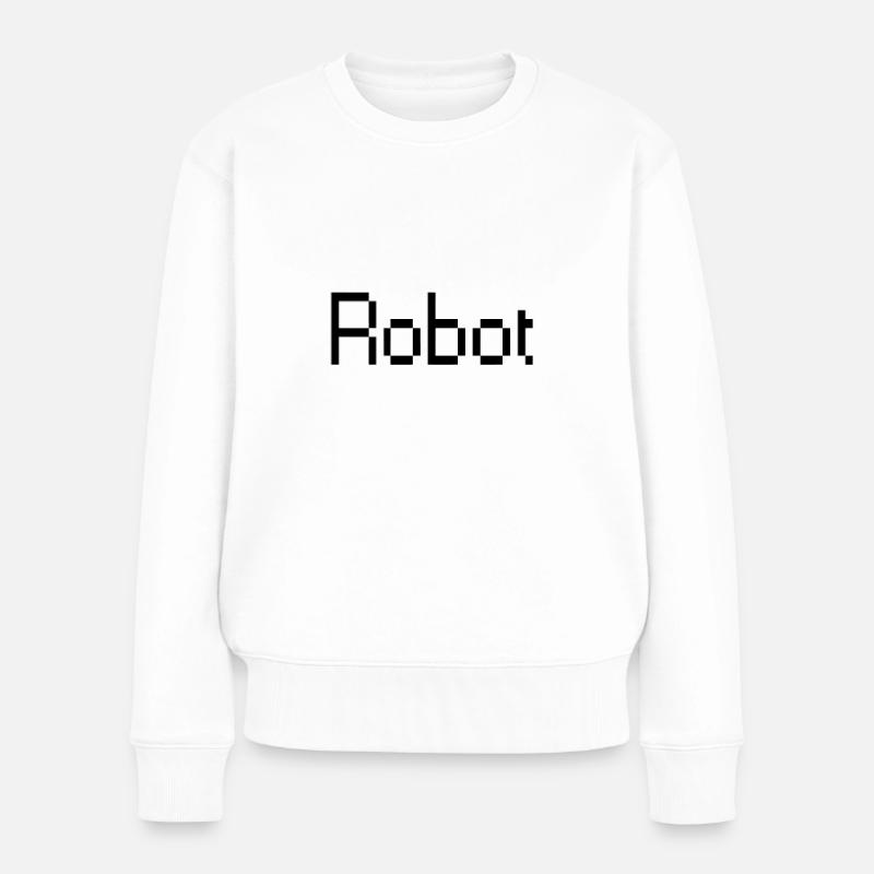 robot - Pull Premium bio Femme - blanc