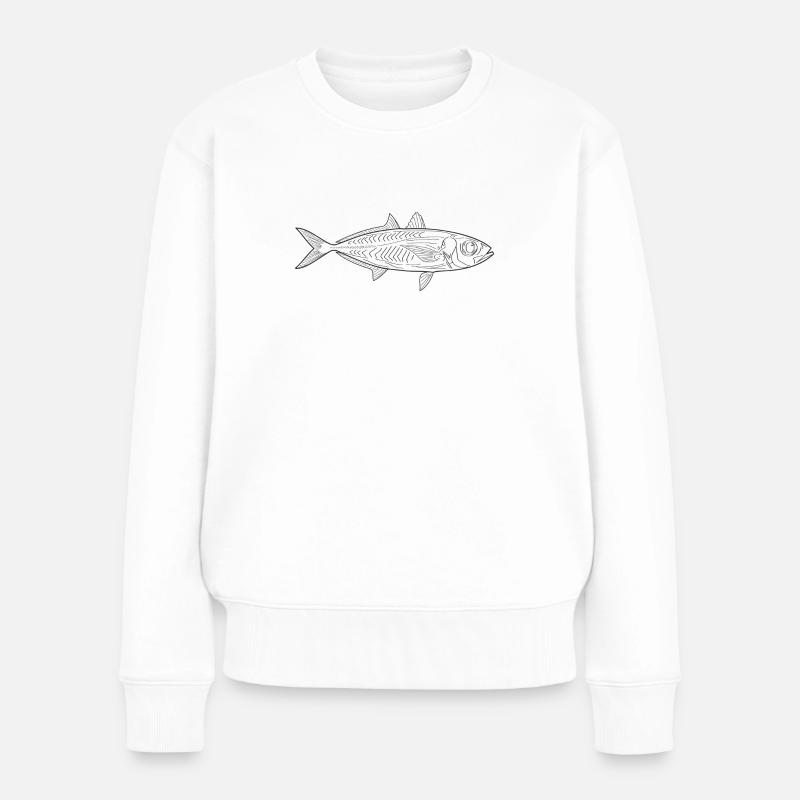 poisson - Pull Premium bio Femme - blanc