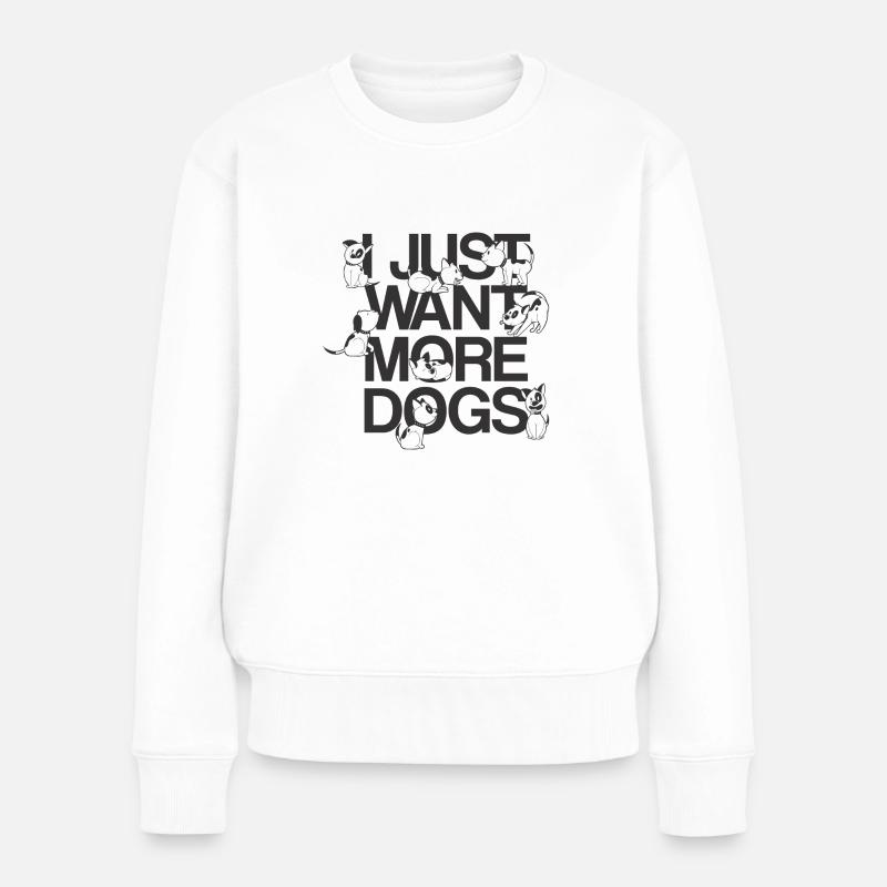 More dogs - Frauen Premium Bio Pullover - Weiß