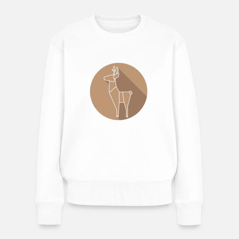 deer - Women's Premium Organic Jumper - white