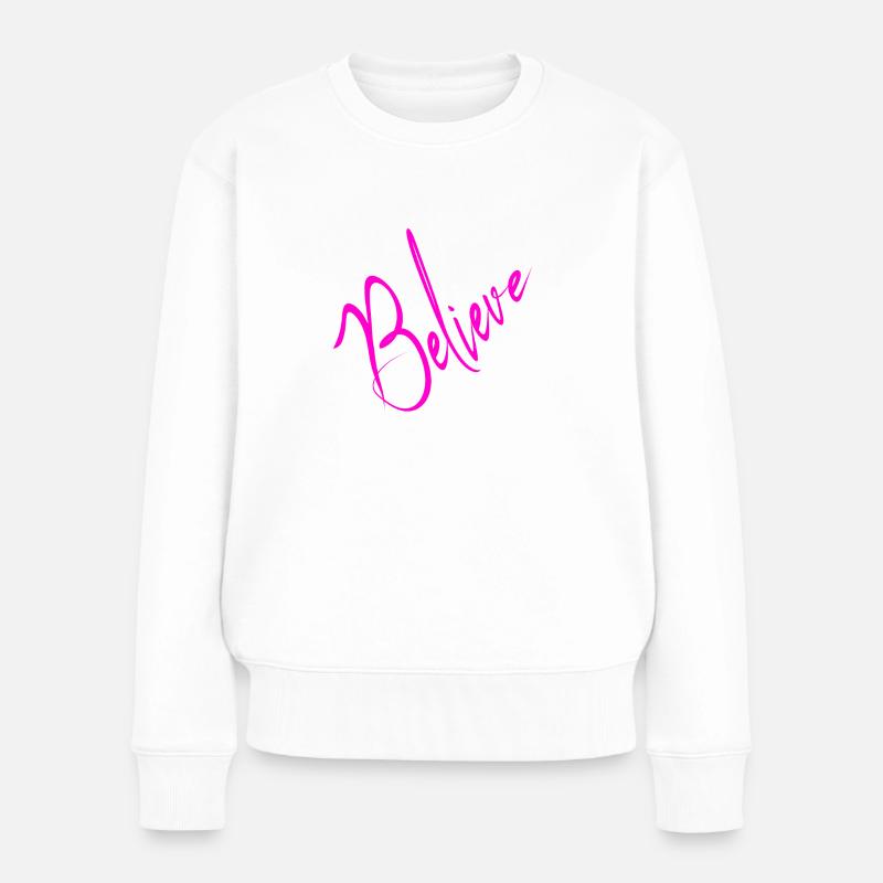 Glaube - Frauen Premium Bio Pullover - Weiß