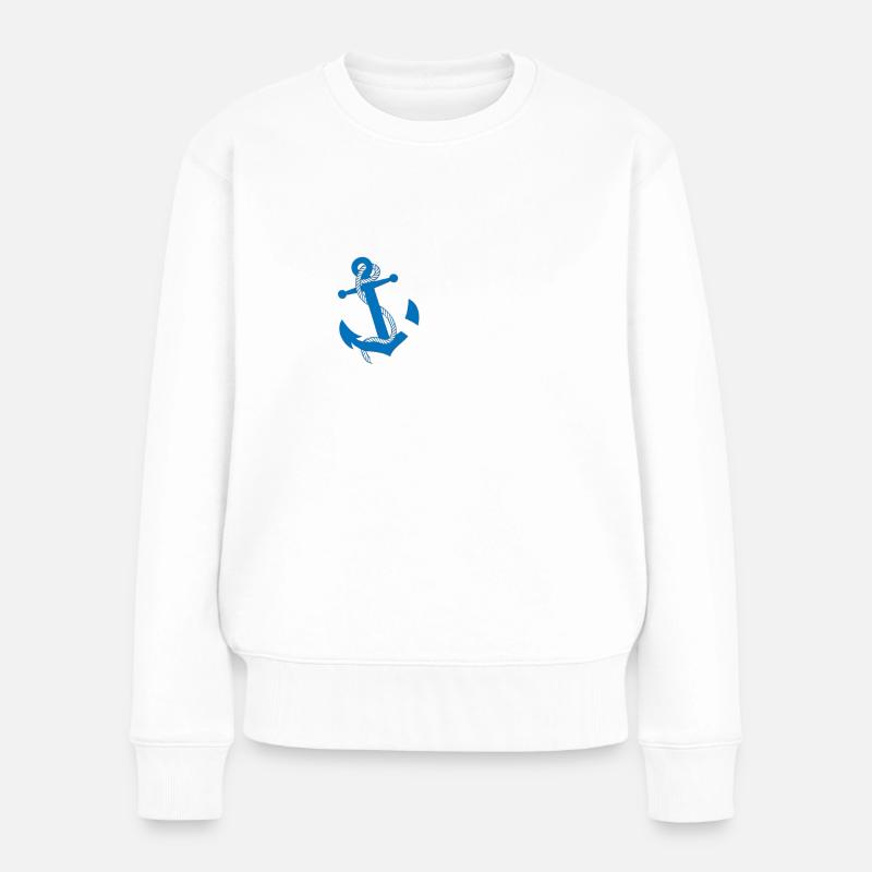 Infinity anchor - Women's Premium Organic Jumper - white