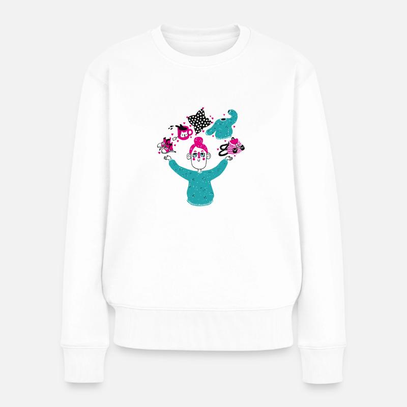 Meine Sieben Sachen - Frauen Premium Bio Pullover - Weiß