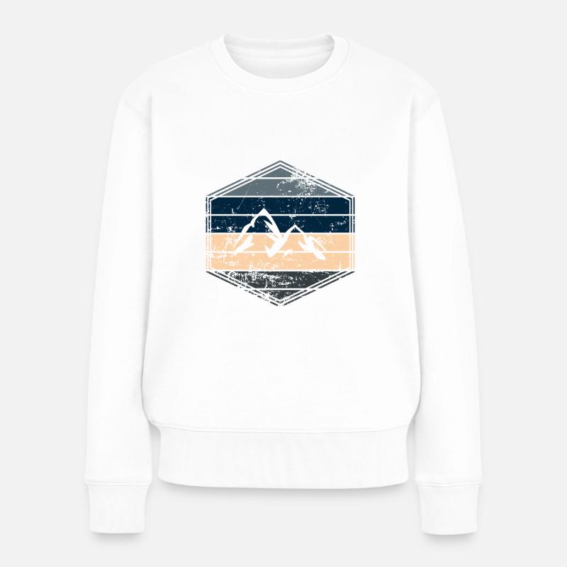 Berg - Frauen Premium Bio Pullover - Weiß