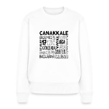 Canakkale 17 Türkei - Frauen Premium Bio Pullover - Weiß - Vorne - Julia (174cm)
