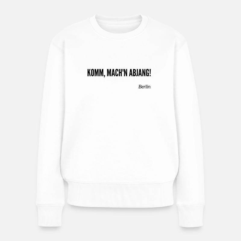 Berliner Schnauze - Frauen Premium Bio Pullover - Weiß