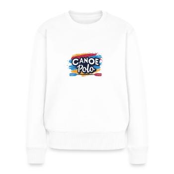 Canoepolo - Kanu Polo - Canoe Polo - Kanupolo - Frauen Premium Bio Pullover - Weiß - Vorne - Julia (174cm)