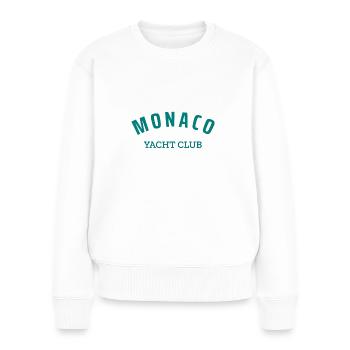 Monaco Yacht Club - Monte Carlo - Segelboot - Frauen Premium Bio Pullover - Weiß - Vorne - Julia (174cm)