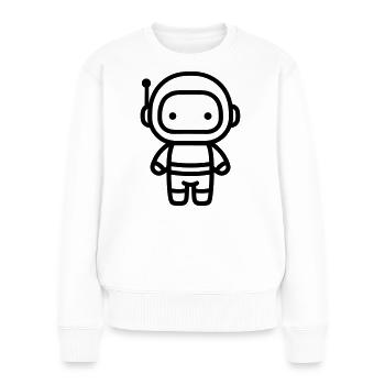 astronaute - Pull Premium bio Femme - blanc - Devant - Julia (174cm)