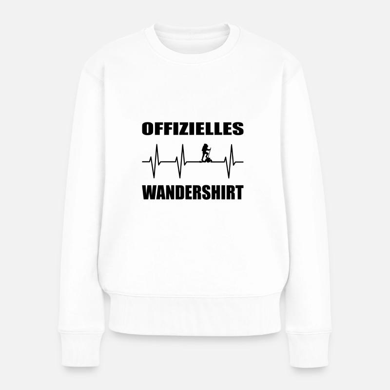 Wandern - Frauen Premium Bio Pullover - Weiß