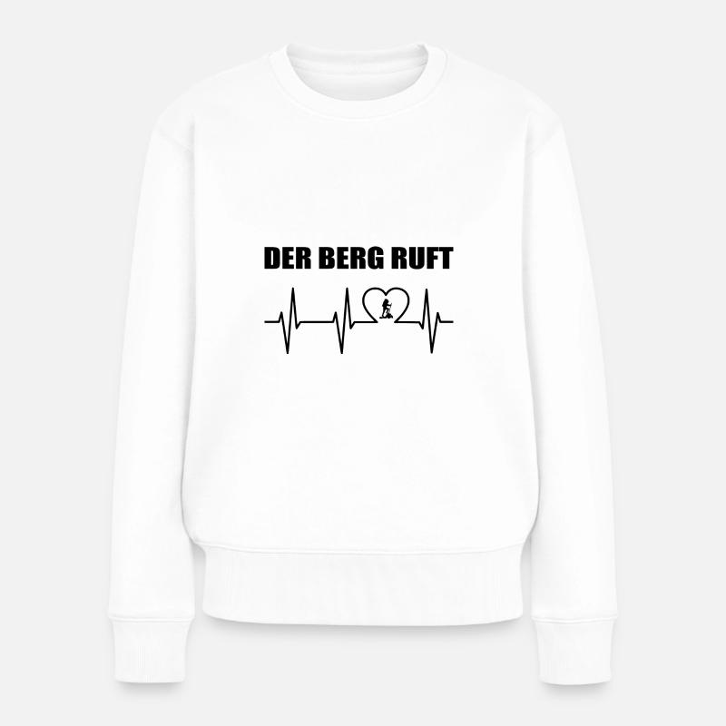 Wandern - Frauen Premium Bio Pullover - Weiß