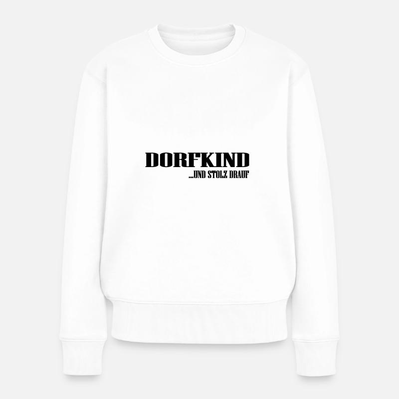 Dorfkind - Frauen Premium Bio Pullover - Weiß