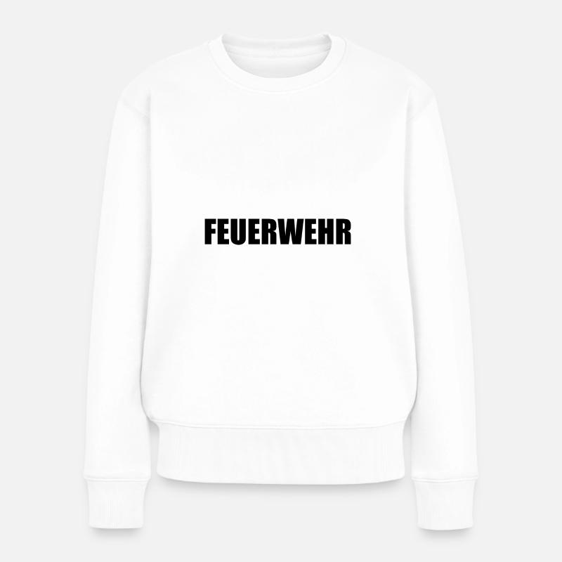 Feuerwehr - Frauen Premium Bio Pullover - Weiß