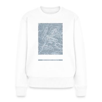 Grand Tetons | Map Topography Grunge - Women's Premium Organic Jumper - white - Front - Julia (174cm)