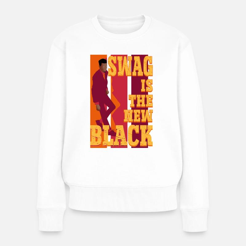 Swag ist das neue Schwarz - Frauen Premium Bio Pullover - Weiß