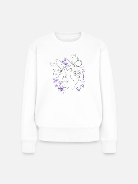 Frauentag - 8. März - Frauen Premium Bio Pullover - Weiß