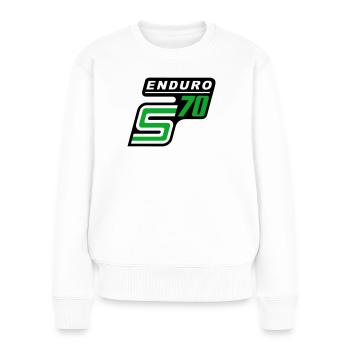 S70 Enduro Logo - Pull Premium bio Femme - blanc - Devant - Julia (174cm)